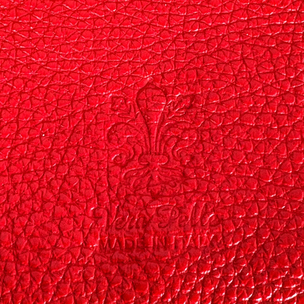 Vera Pelle Red Pebbled Leather Tote Bag Made in Italy Shopper w/  Pouch Boho - Picture 2 of 7